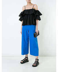 MSGM Cropped Wide Leg Trousers