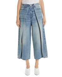 3x1 NYC Porter Fold Detail Crop Wide Leg Jeans