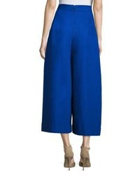 DELPOZO Solid Cropped Pants