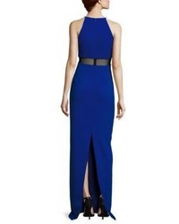 Badgley Mischka Twist Front Cutout Gown