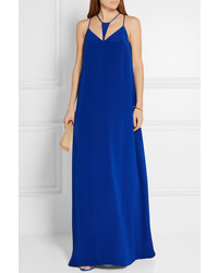 Cushnie et Ochs Cutout Silk Crepe Maxi Dress Royal Blue