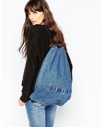 Cheap Monday Denim Drawstring Bag