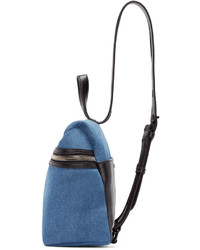 Kara Ssense Blue Denim Small Backpack