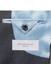 Richard James Blue Slim Fit Denim Suit Jacket