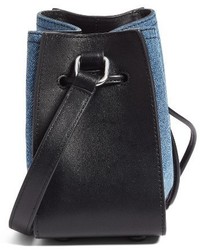 3.1 Phillip Lim Mini Soleil Denim Leather Bucket Bag Blue