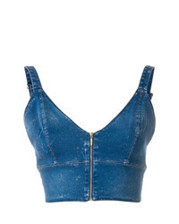 Blue Denim Bustier Top