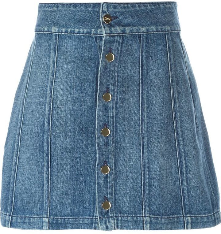 frame denim skirt