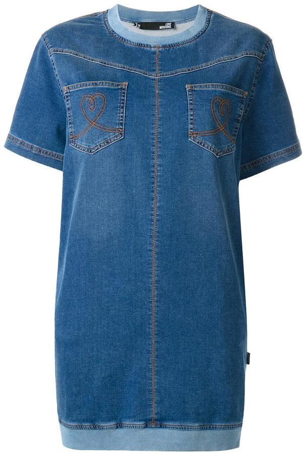 Moschino Monogrammed denim shirt, Women's Clothing