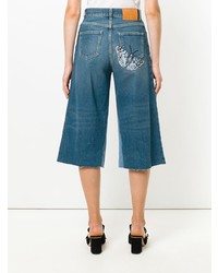 Gucci Butterfly Patch Cropped Jeans