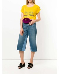 Gucci Butterfly Patch Cropped Jeans