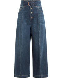 RED Valentino Cotton Denim High Waisted Culottes
