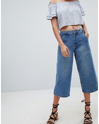 Missguided Cropped Wide Leg Jeans
