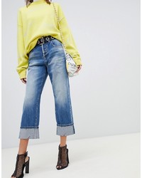 Miss Sixty Highwaisted Straight Leg Jean With Turn Up