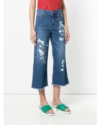 RED Valentino Paint Splash Cropped Jeans
