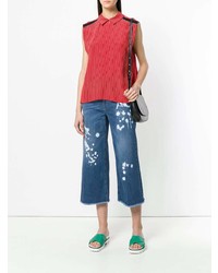 RED Valentino Paint Splash Cropped Jeans