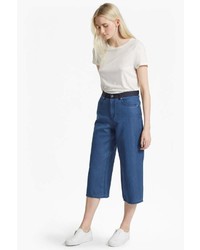 French Connection Wisteria Blue Denim Culottes
