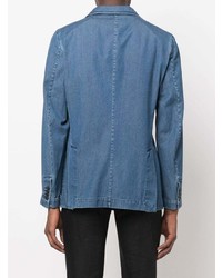Brioni Double Breasted Button Denim Jacket