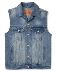 Levi's Denim Trucker Vest, $78 | Macy's | Lookastic