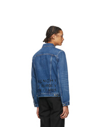 Givenchy Blue Denim Atelier Logo Classic Fit Jacket