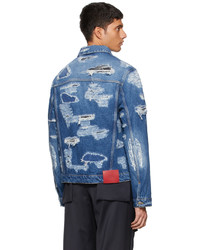 424 Blue Denim Distressed Jacket