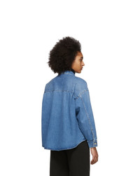MM6 MAISON MARGIELA Blue Denim Double Pocket Shirt
