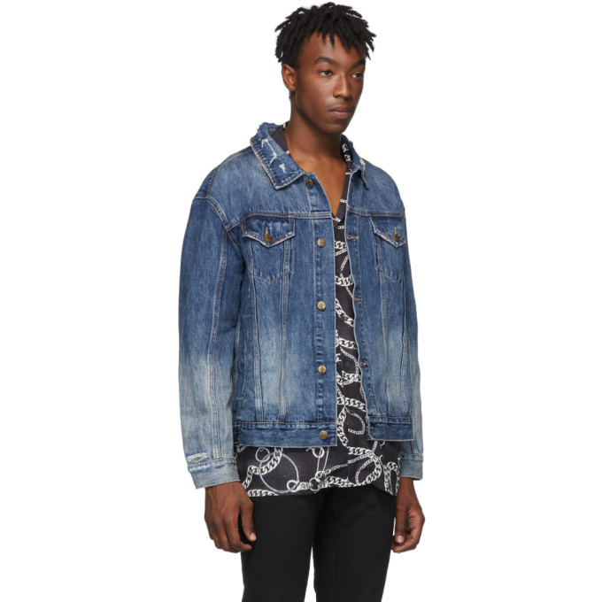 Ksubi Blue Denim No Rules Fancy Dollar Oh G Jacket, $144 | SSENSE