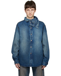 Y/Project Blue Double Collar Denim Jacket