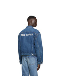 Balenciaga Blue Organic Large Fit Jacket