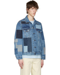Levi's Blue Patchwork Denim Jacket