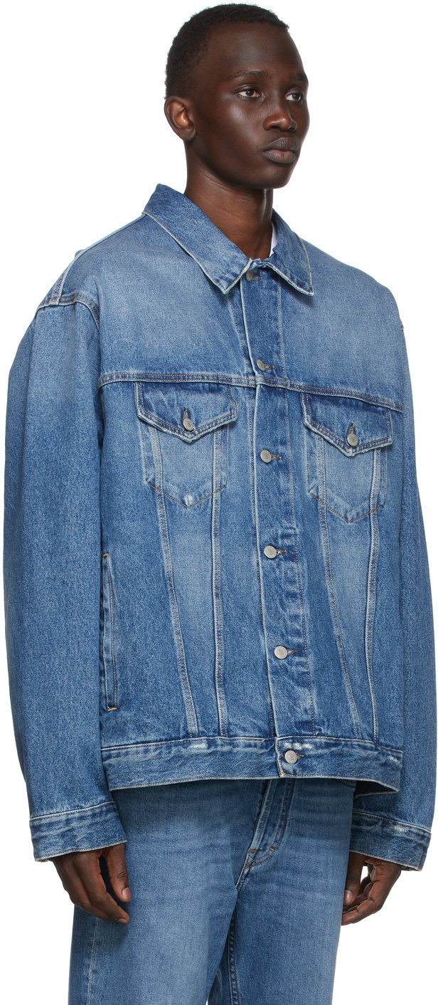 Acne Studios Blue Relaxed Denim Jacket, $350 | SSENSE | Lookastic
