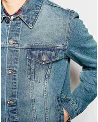 Asos Brand Denim Jacket In Slim Fit