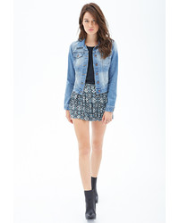 Forever 21 Contemporary Classic Faded Denim Jacket