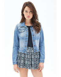 Forever 21 Contemporary Classic Faded Denim Jacket