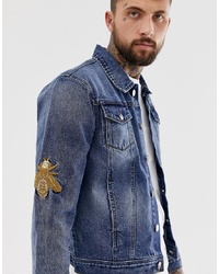 Hermano Denim Jacket With Embroidery