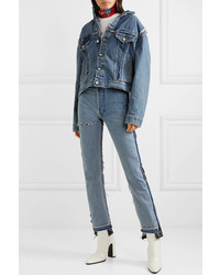Vetements Double Sided Distressed Denim Jacket