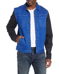 True Religion Brand Jeans Dylan Colorblock Trucker Jacket