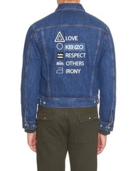 Kenzo Embroidered Back Denim Jacket
