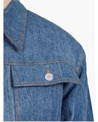 Gosha Rubchinskiy Stonewashed Denim Patchwork Jacket, $693 | oki