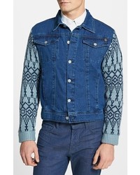 Insight Revival Denim Jacket With Knit Sleeves