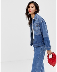 Iden Denim Oversized Trucker Jacket With Shadow Detail Co Ord With Organic And Recycled Cotton
