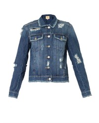 Paige Denim Heidi Destructed Denim Jacket