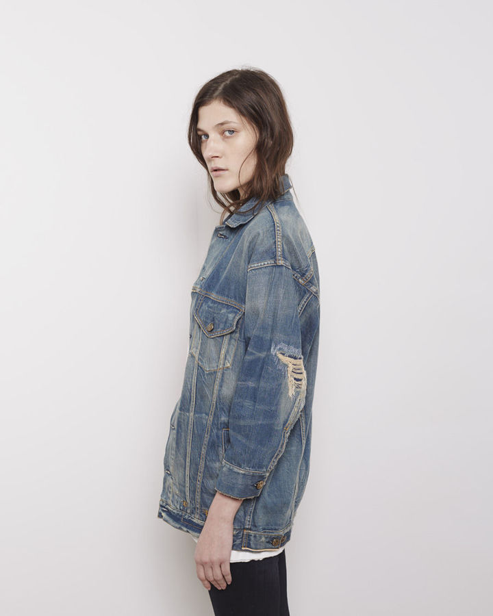 R 13 R13 Oversized Trucker Jacket 745 La Gar onne Lookastic