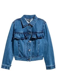 H&M Ruffled Denim Jacket
