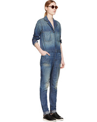6397 Blue Dirty Faded Jumpsuit