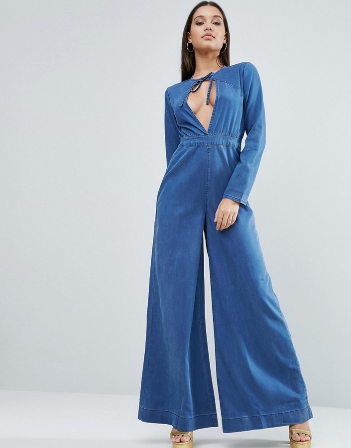 asos denim jumpsuit