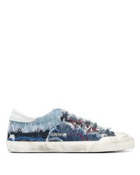 Golden Goose Super Star Denim Trim Sneakers