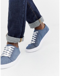 ASOS DESIGN Trainers In Blue Chambray