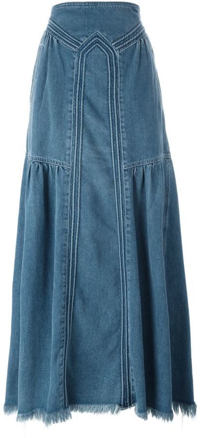Chloé Maxi Denim Skirt, $577 | farfetch.com | Lookastic