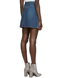 Saint Laurent Blue Denim Miniskirt