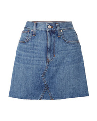 Madewell Frisco Distressed Denim Mini Skirt